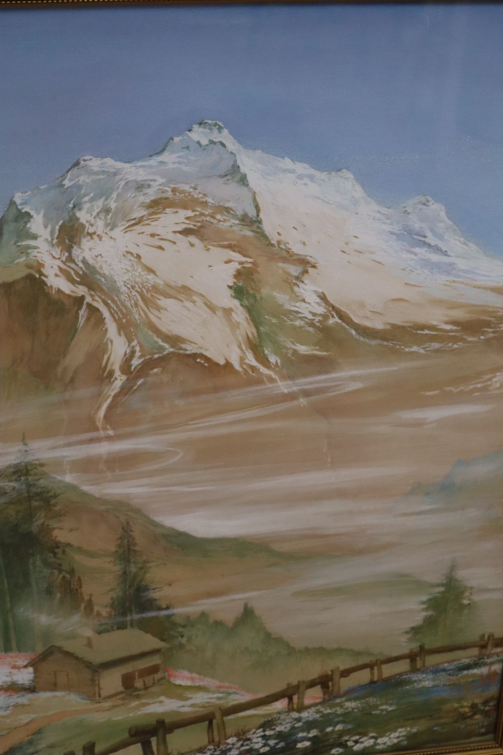 Francis Barrett, watercolour, The Summit, signed and inscribed verso, dated 1956, 63 x 45cm